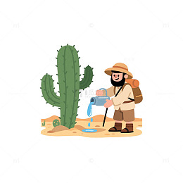 沙漠旅人仙人掌 1