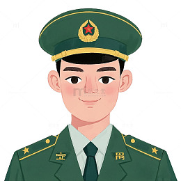 建党节主题 军人形象插画