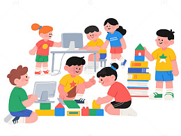 儿童兴趣班卡通