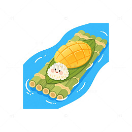 芒果糯米饭竹筏漂