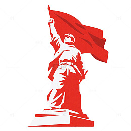 革命雕塑军人建党节元素