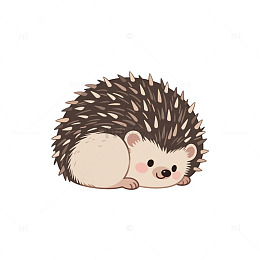 刺猬蜷缩尖刺 1