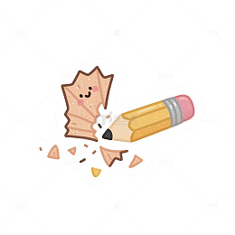 铅笔削出小碎屑