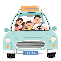 一家人外出旅行免抠元素