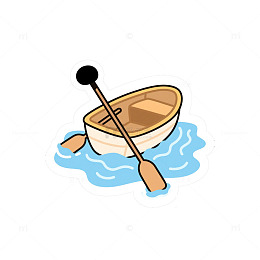 小船湖水波纹1