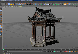 c4d古老的凉亭3D模型