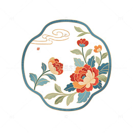 刺绣卡通花鸟中国风