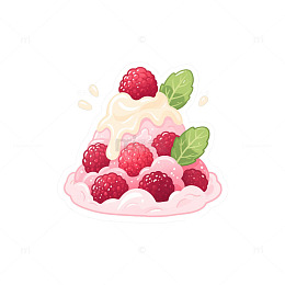 杨梅冰沙冰堆 1