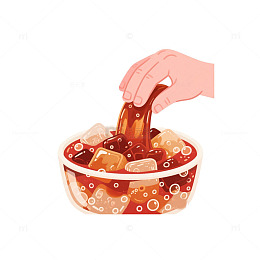 手搓冰粉气泡密布