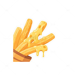 拉丝特写热食金黄