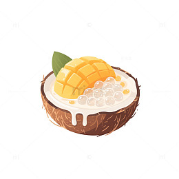 西米透明椰奶融合