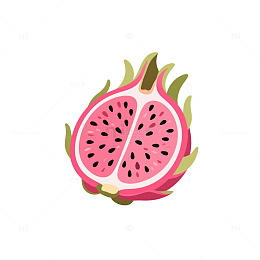 火龙果切半黑籽