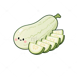 冬瓜和切片冬瓜卡通