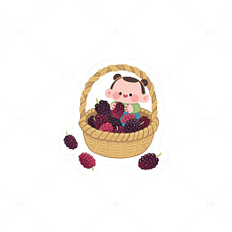 竹篮里的桑葚