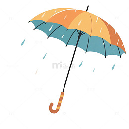 雨伞下雨插画日用品生活用品