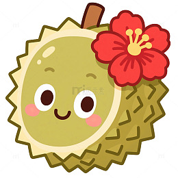 带着大红花的榴莲