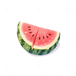 西瓜切块水珠1