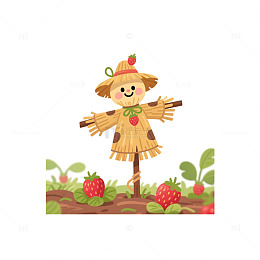 草莓稻草人农田1