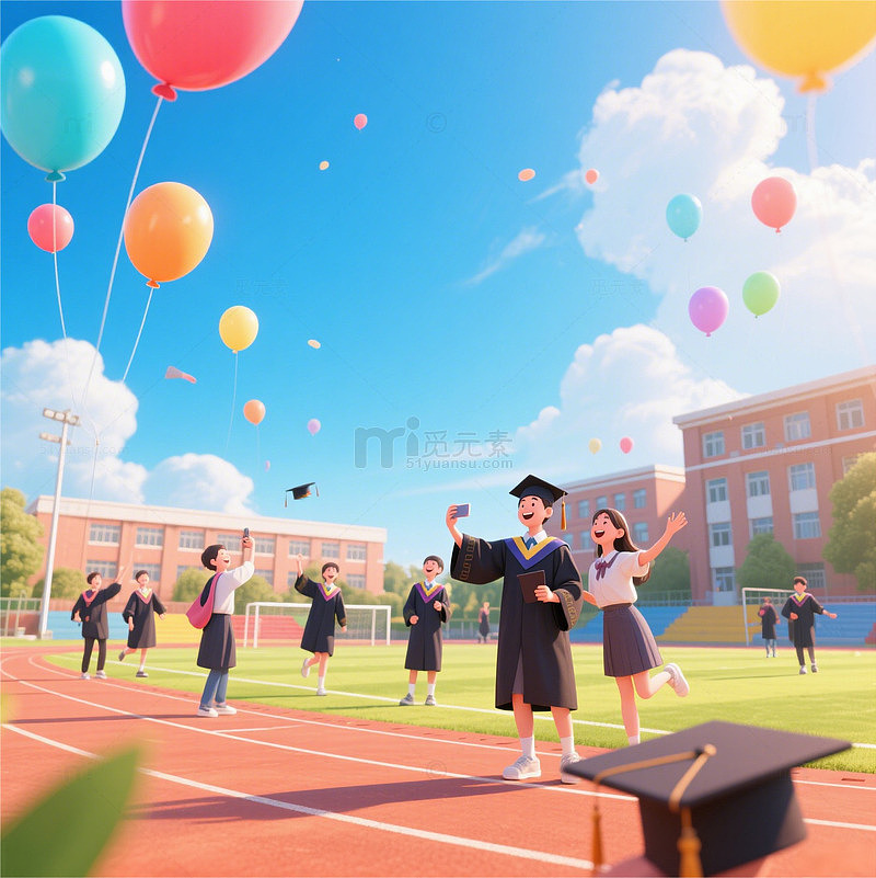 大学毕业季背景板