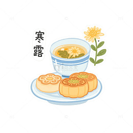 菊花茶茶盏糕点