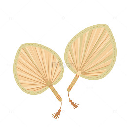 夏天扇子蒲扇元素