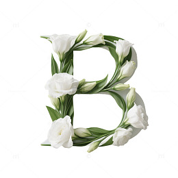 鲜花字母设计元素