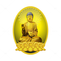 矢量释迦牟尼佛像