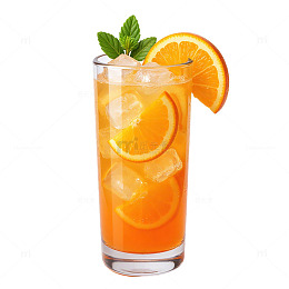 鲜榨橙汁果汁橙子冰块清凉饮料饮品