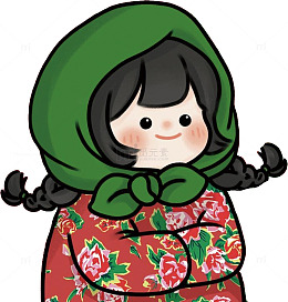 东北女孩穿大红花衣服