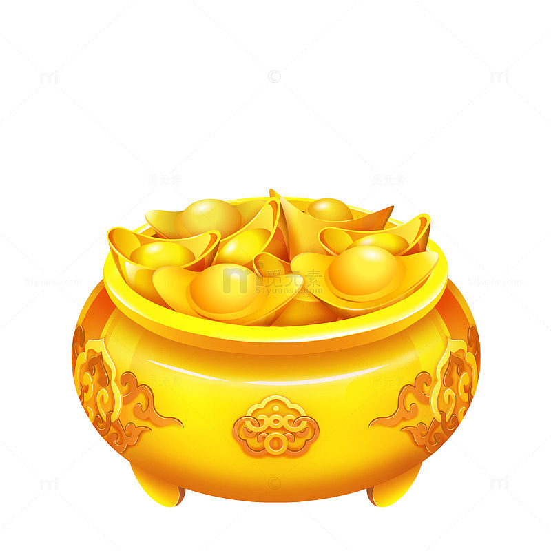 新年黄金聚宝盆