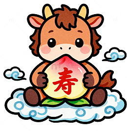 马宝宝捧桃祝寿