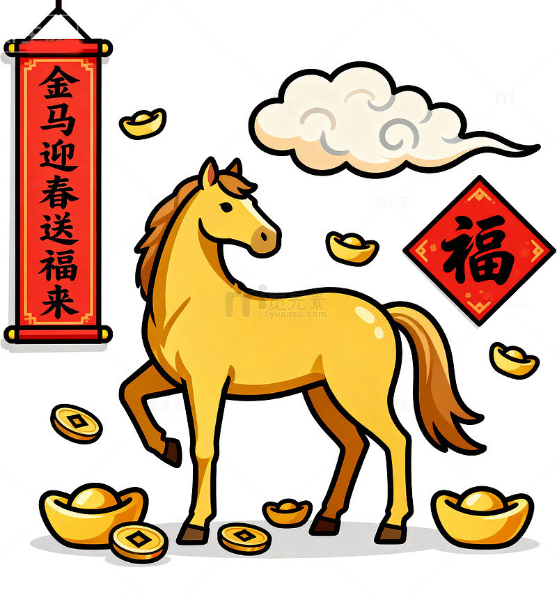 金马迎春送福来