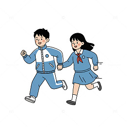 漫画卡通中学生小学生14