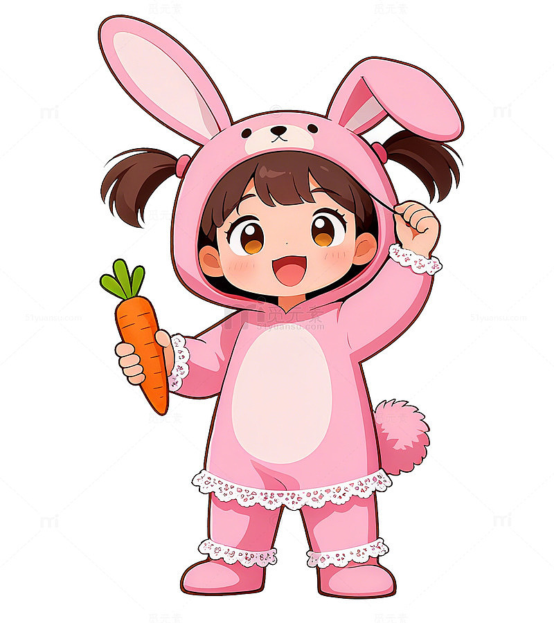 穿睡衣可爱的小女孩