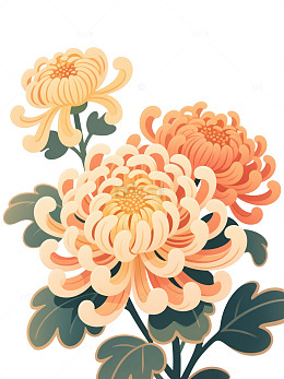 菊花吉祥图案元素 重阳节免抠素材