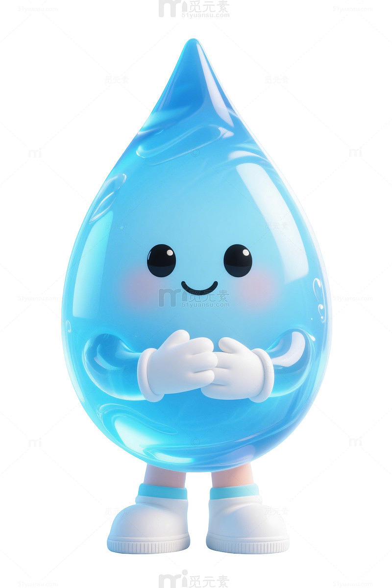 可爱水滴卡通形象设计