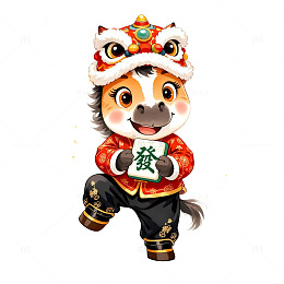 卡通马年喜庆形象设计