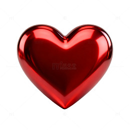 红色镜面爱心