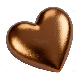 棕色镜面爱心