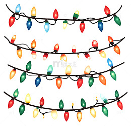 彩色灯泡装饰图案素材