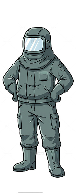 卡通风格宇航服插图