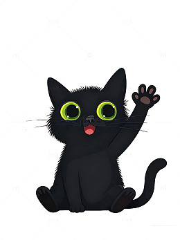 在打招呼的小猫