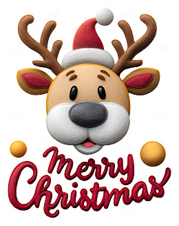 可爱麋鹿圣诞贺卡设计元素