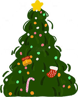 圣诞节绿色圣诞树
