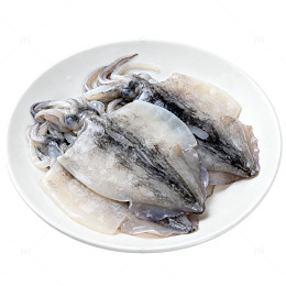 一盘墨鱼片章鱼片美食食品海鲜
