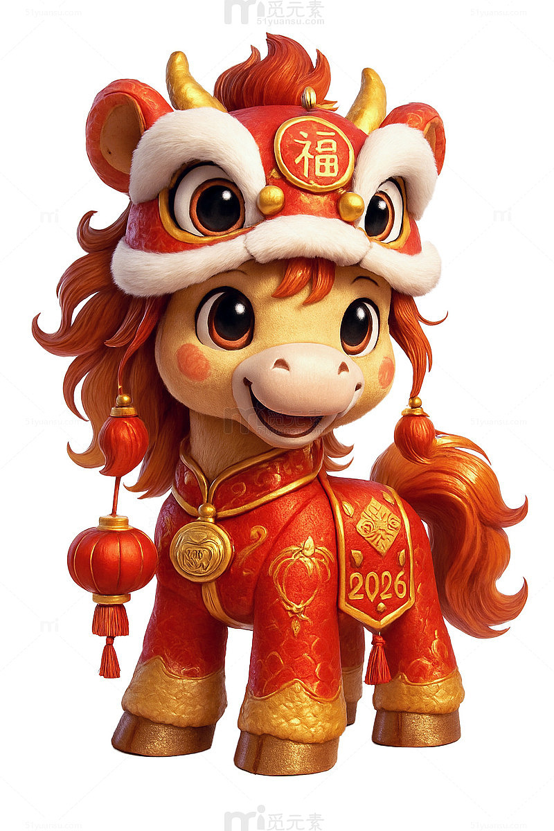 2026年马年春节元旦元宵贺岁拜年元素4