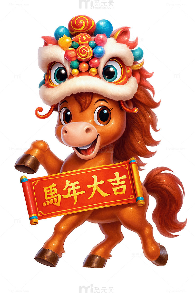 2026马年春节元旦元宵贺岁拜年元素24