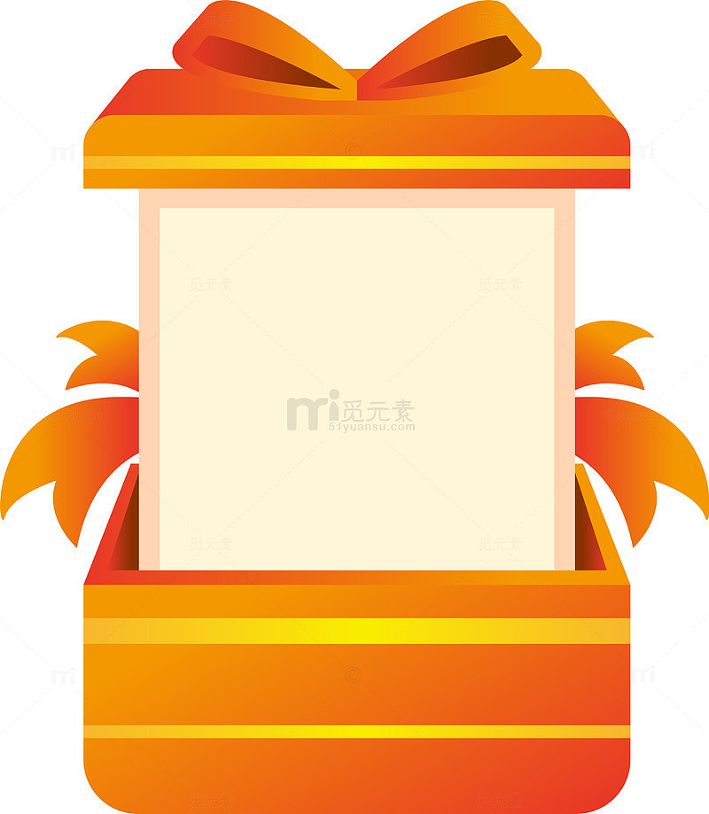 打开礼盒中的卡片