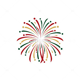 绚丽烟花图案设计元素1
