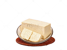 豆腐冻豆腐火锅菜品白色盘子